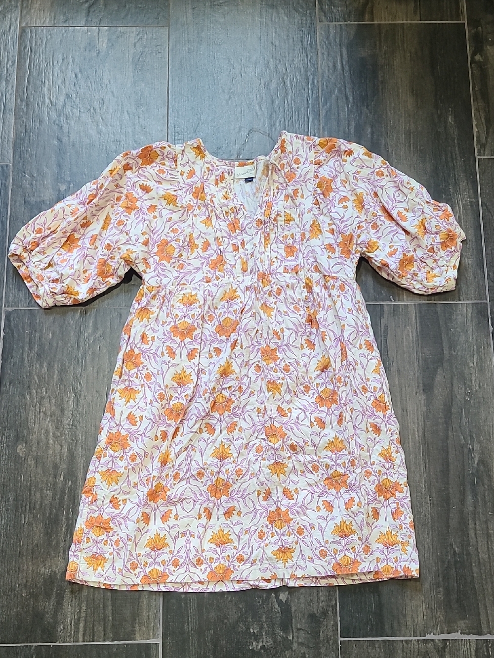 Universal Thread Pink and Orange Floral Cotton Dress